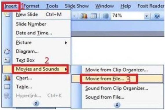 Cách chèn video vào powerpoint 2003 