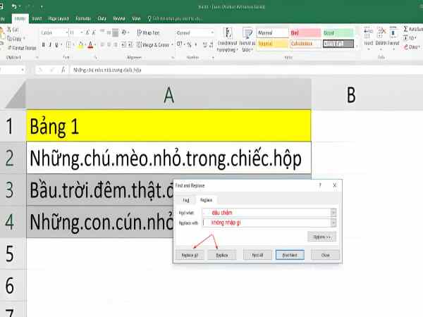 Sau khi nhập đúng thông tin như trên, bạn có thể chọn Replace để thay thế